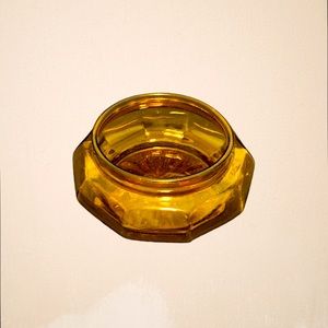 Vintage Amber Jewelry Dish